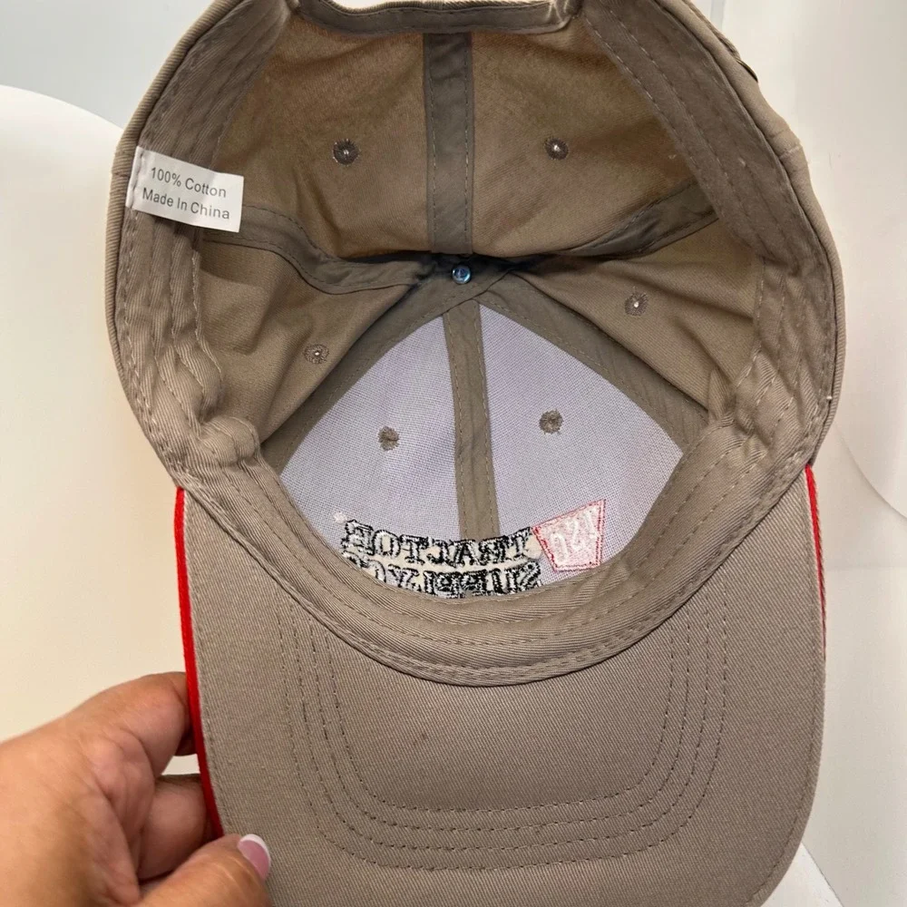 Tractor Supply‎ Co TSC Embroidered Baseball Cap Tan Red Since 1938 Outdoor Farm